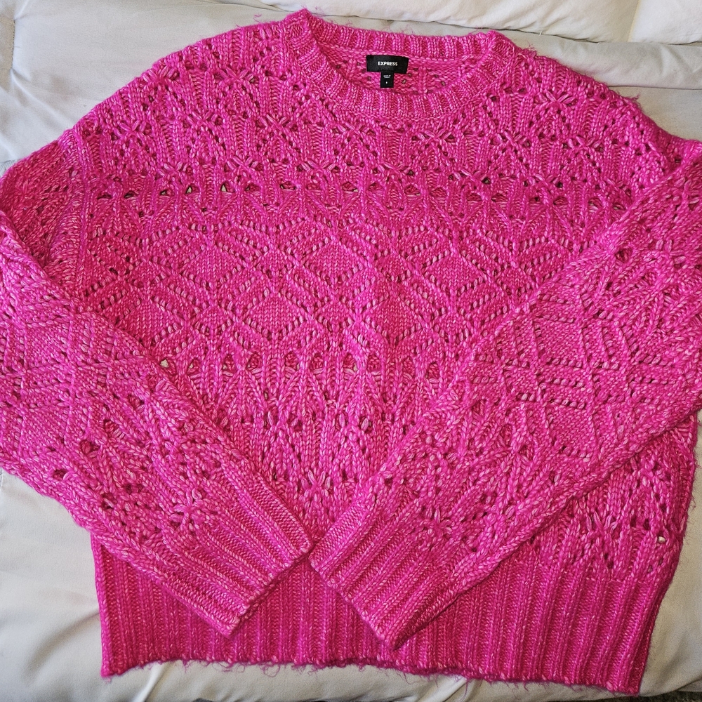 Covington Vibrant Pink Crew Neck Sweater